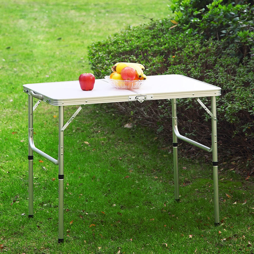 Klapptisch, tragbar, zusammenklappbar, Camping-Picknicktisch, extra starke Aluminium-Garder-Tische m