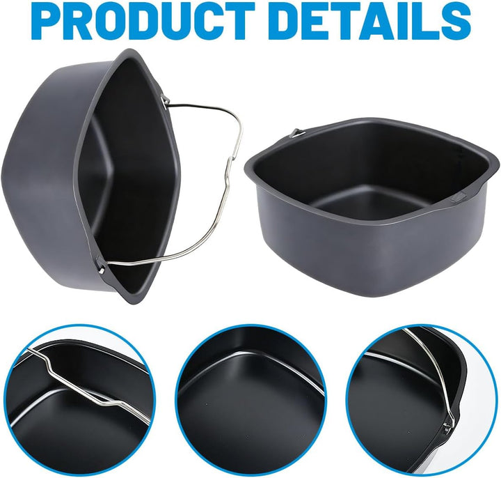 Airfryer Backform 22 cm Heissluftfritteuse Backform Muffinformen für Airfryer XL Auflaufform Wiederv