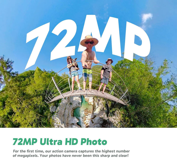 AKASO 360° Action Cam Creator-Set - 5.7K 72MP 360 Grad Actionkamera mit 128GB Speicherkarte Duale 1/