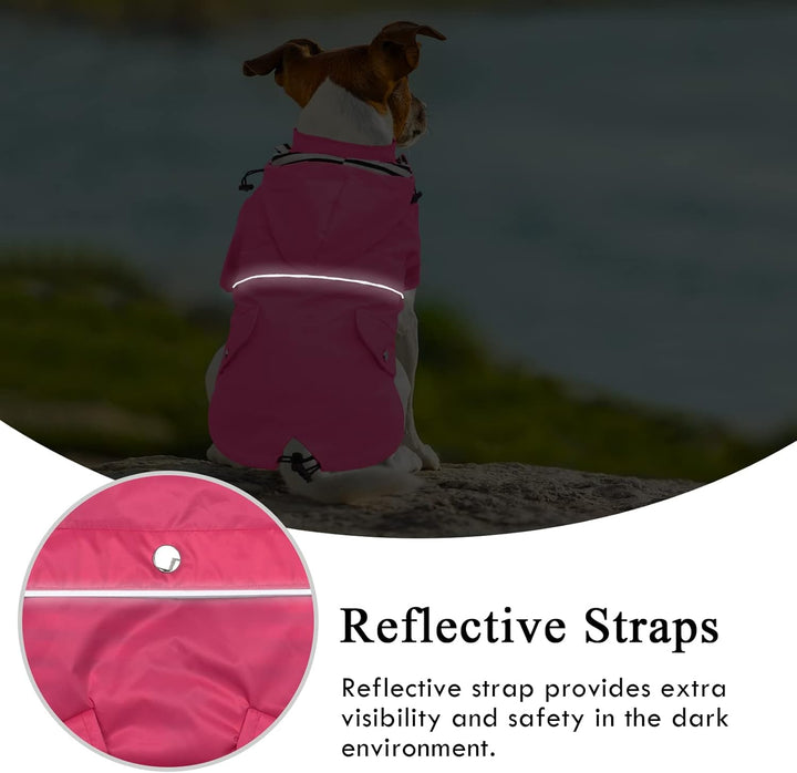 Pethiy Premium Hunde Regenmantel,Regenjacken für Hunde,wasserdicht Hundemantel mit Reissverschluss,H