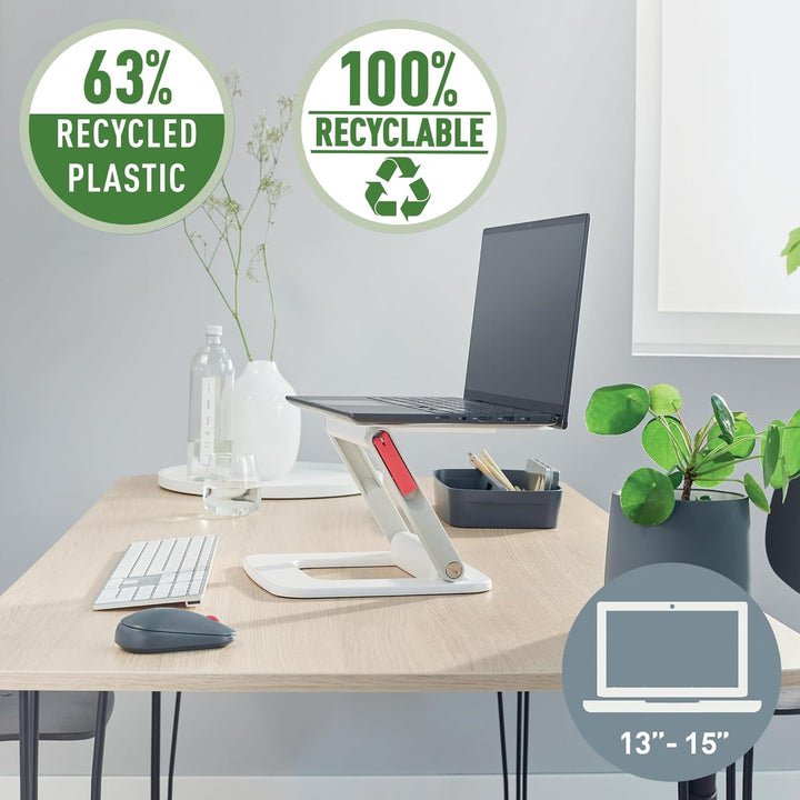 Leitz höhenverstellbarer Laptopständer mit mehreren Winkeln, für 13“ - 15“ Laptops, 6 voreingestellt