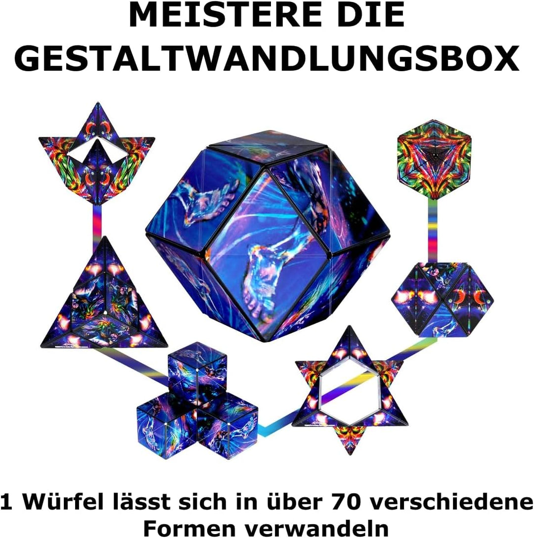 SHASHIBO Formwechsel-Box – Preisgekrönter, patentierter Zappelwürfel mit 36 Seltenerdmagneten – läss