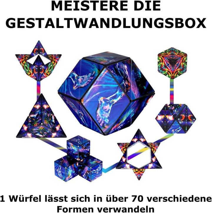 SHASHIBO Formwechsel-Box – Preisgekrönter, patentierter Zappelwürfel mit 36 Seltenerdmagneten – läss