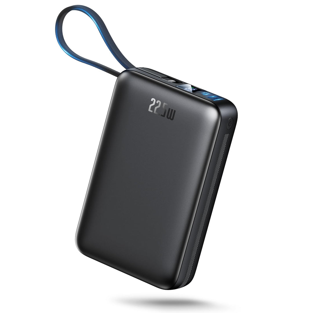 26800mAh Power Bank, PD 22,5W Powerbank mit Integriertem USB C Kabel | Schnellladen Externe Handyakk