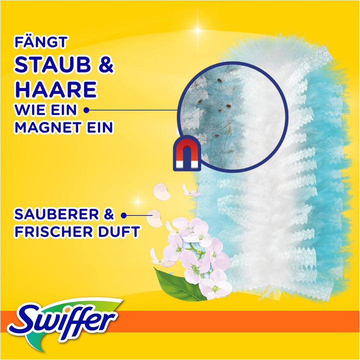 Swiffer Staubmagnet 5x5 Nachfülltücher, Mit Dem Duft Von Febreze, Fängt Und Schliesst 3-mal Mehr Sta