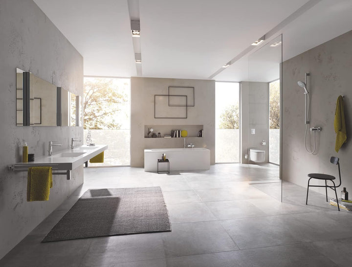 GROHE Lineare - Einhand- Wannenbatterie (Auslauf mit Mousseur, mit Temperaturbegrenzer, eigensicher