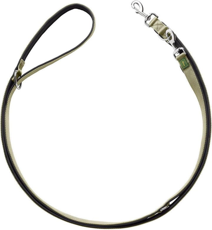 HUNTER NEOPREN Verstellbare Hundeführleine, 2,5 x 200 cm, oliv/schwarz, oliv/schwarz
