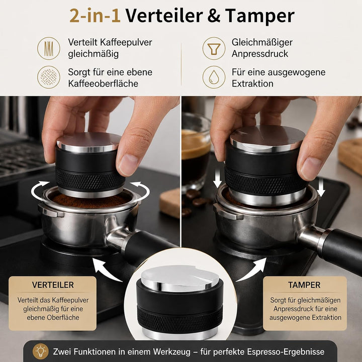 51mm Espresso Zubehör Set, Tamper Set, Barista Set