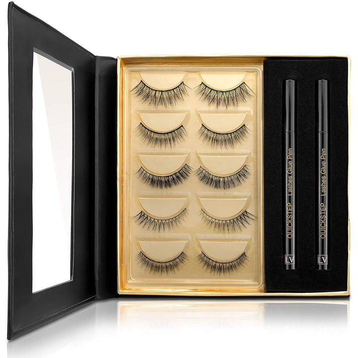 Quickstep Wimpern, Natural-MIX-Set, Keine Magnete! Revolution im Lasheszeitalter. Bestsellerbox - SE