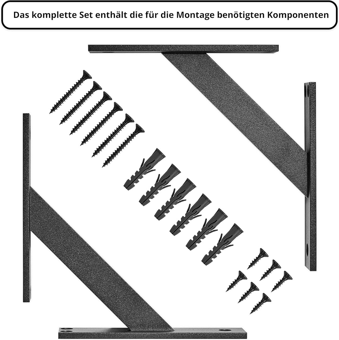 Alusfera Regalhalterung - Dekorative Regalwinkel - Regalhalter 180 mm - Wandregal Halterung - Langle