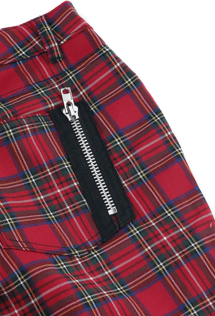 Banned Alternative Split Pants Männer Stoffhose rot/schwarz Gothic, Punk, Rockwear, Streetwear XL Ro