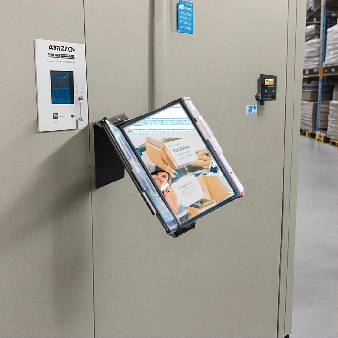 OfficeForce® Sichttafel-Tischständer oder Wandmontage, 360 Grad drehbar, inkl. 10 Klapprahmen (01127