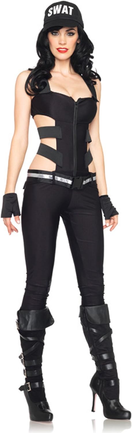 LEG AVENUE 83907 - Swat Sharpshooter Kostüm, Grösse L, schwarz