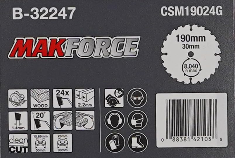 Makita MakForce Saegeblatt, 190 x 30 mm, 24Z, B-32247