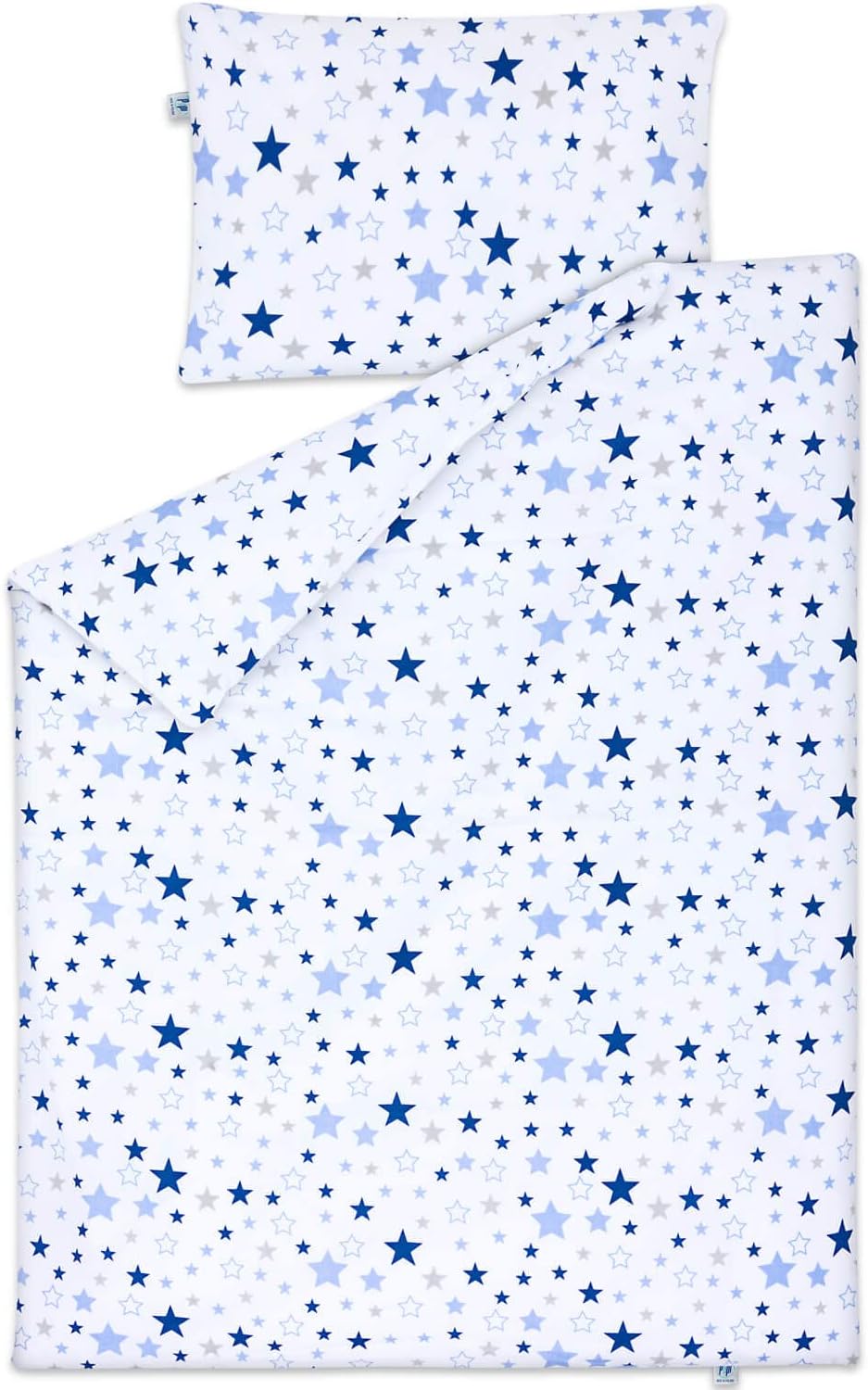 Baby Bettwäsche Set 120x90 cm mit Kissen 60x40 cm – 100% Baumwolle – Pepi Kinderbettwäsche – Milky W