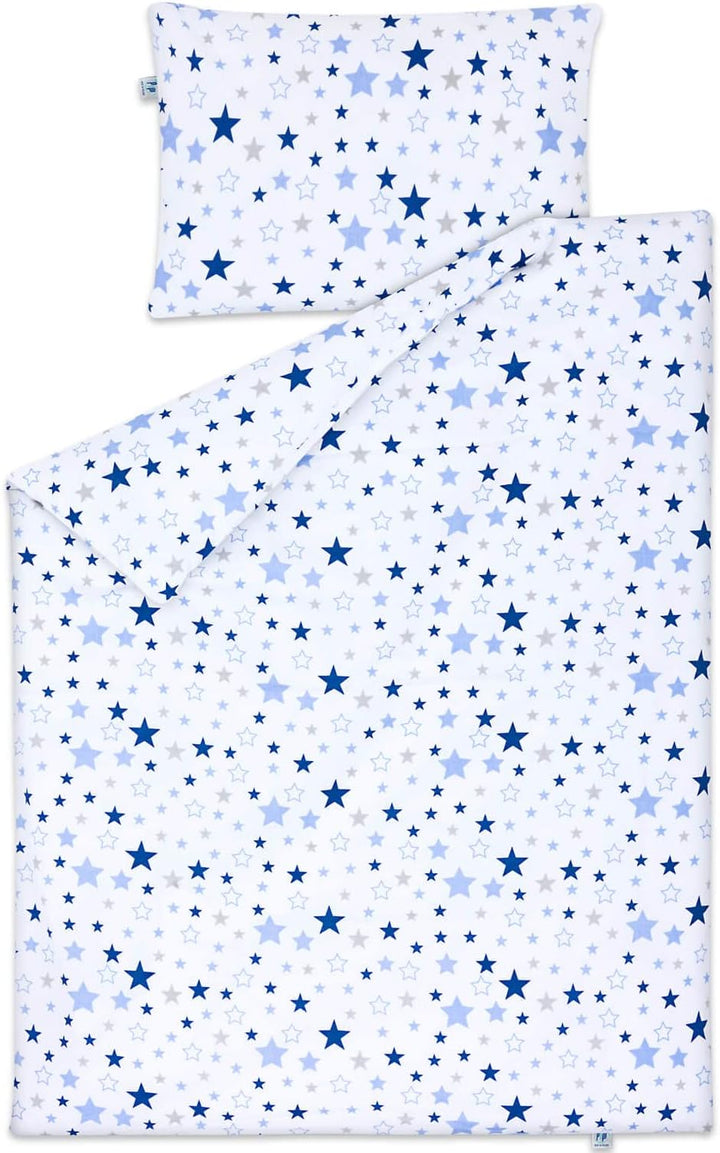 Baby Bettwäsche Set 120x90 cm mit Kissen 60x40 cm – 100% Baumwolle – Pepi Kinderbettwäsche – Milky W
