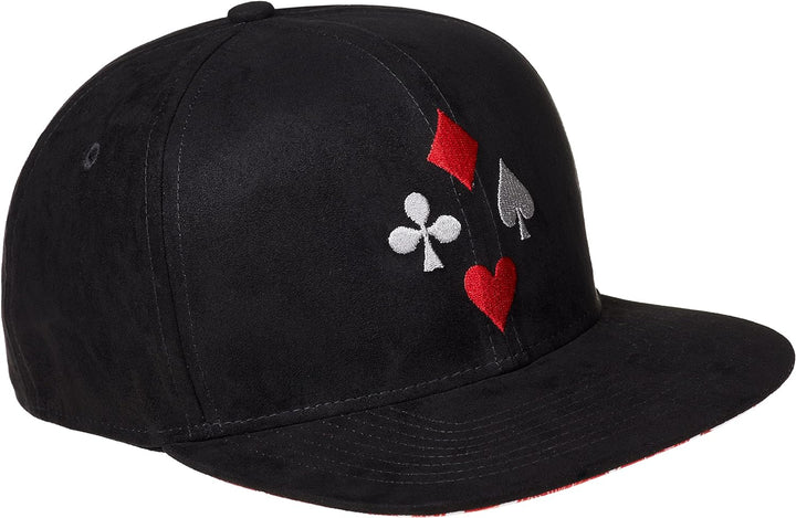 Cadency® Snapback Cap Poker, Damen und Herren, Schwarz, Unisex, Grössenverstellbar