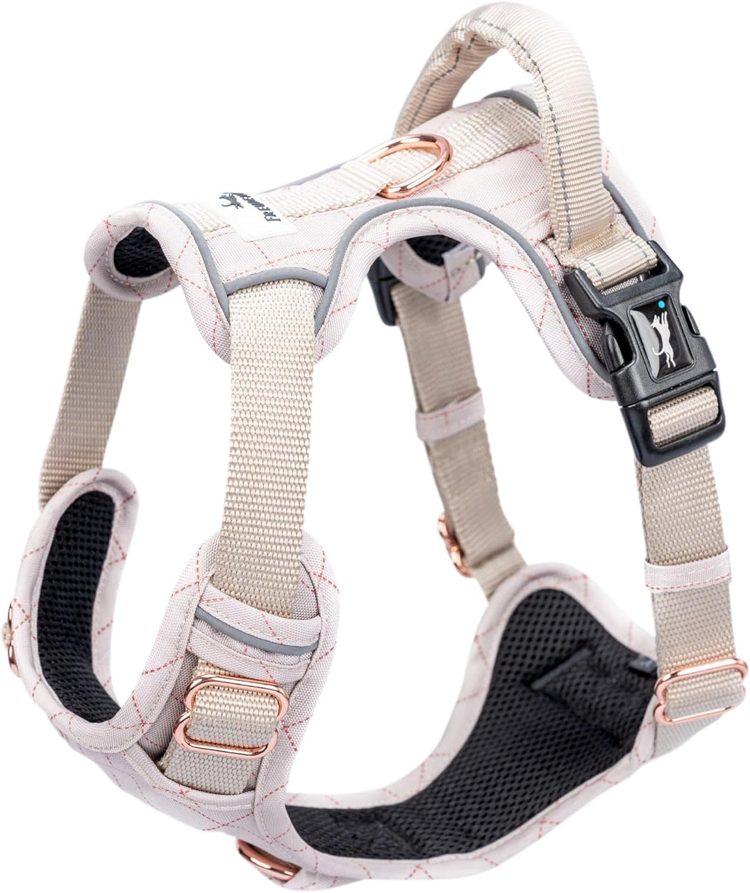FREUDENTIER® Hundegeschirr mit atmungsaktiver Polsterung - Bombenfester Sitz - Anti Zieh Brustgeschi