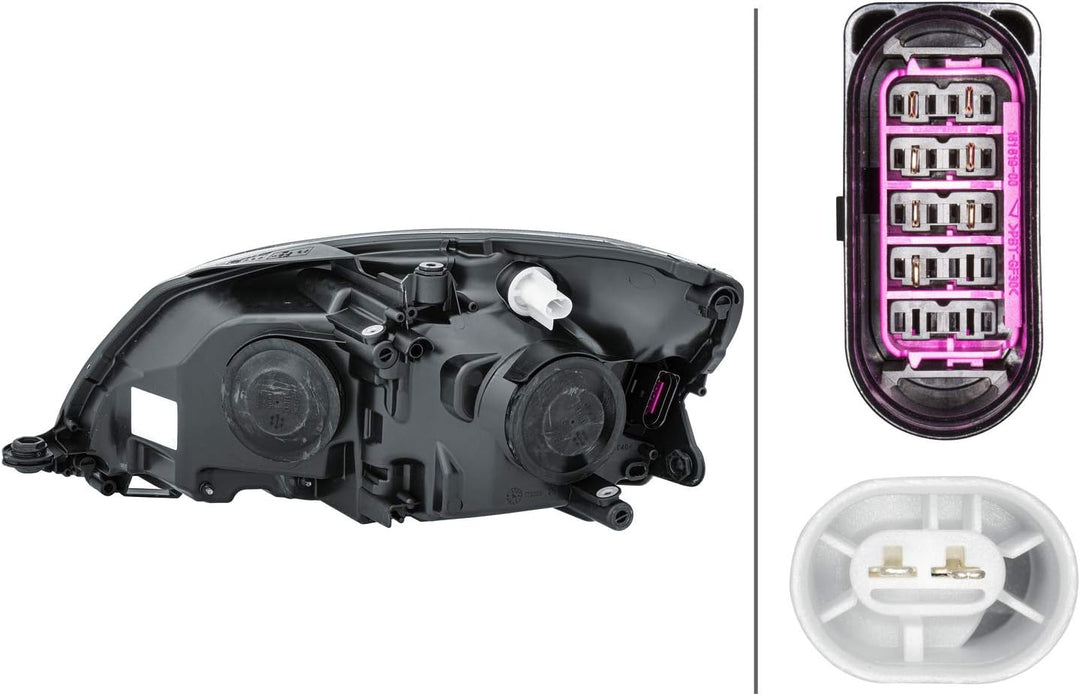 HELLA 1EL 010 417-381 DE/FF/Halogen-Hauptscheinwerfer - rechts - für u.a. Skoda Fabia II (542) Recht