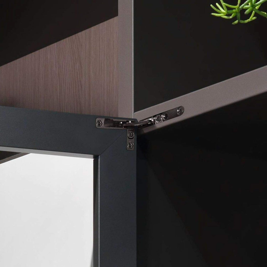1 Paar Salice AIR Scharnier mit Push Open Funktion 105° Titanium anthrazit zum Einlassen in Front un