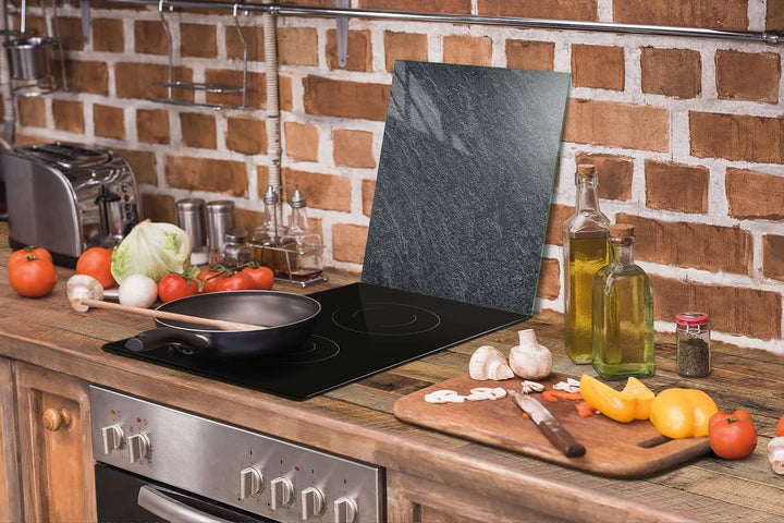 DarHaus Herdabdeckplatte einteilig 45x52 cm Ceranfeld Abdeckung Glas Spritzschutz Abdeckplatte Glasp