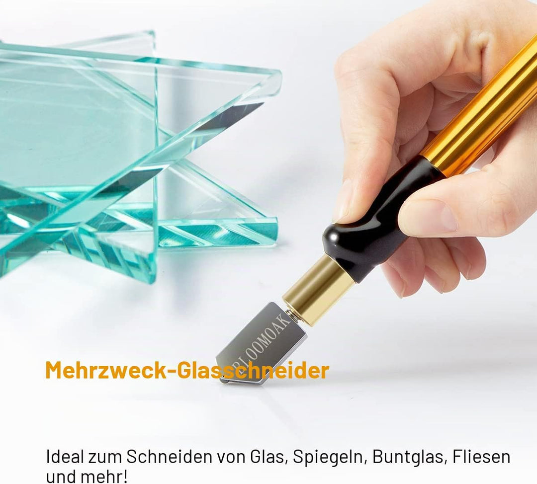 Bloomoak Glasrundschneider, Schwerlast Verstellbarer Kompasse Art Glas Kreisschneider,Diamond Glas K