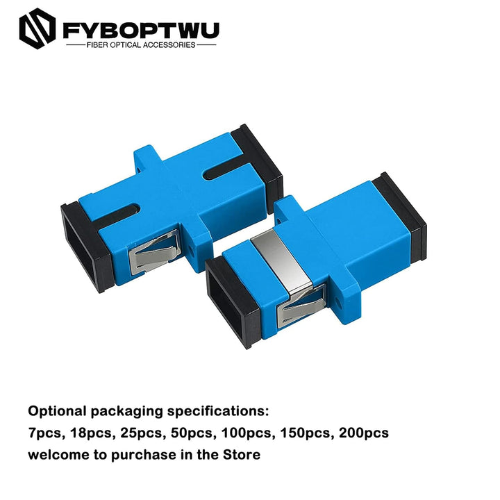 25 Stück SC Faser-Optik-Koppler SC Singlemode (SM) Simplex Faser-Optik-Adapter SC-Weiblich zu SC-Wei