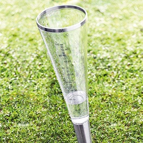 blomus -CAMPO- Regenmesser aus Glas, Edelstahlsockel, 1 Liter Fassungsvermögen, einfache Handhabung,