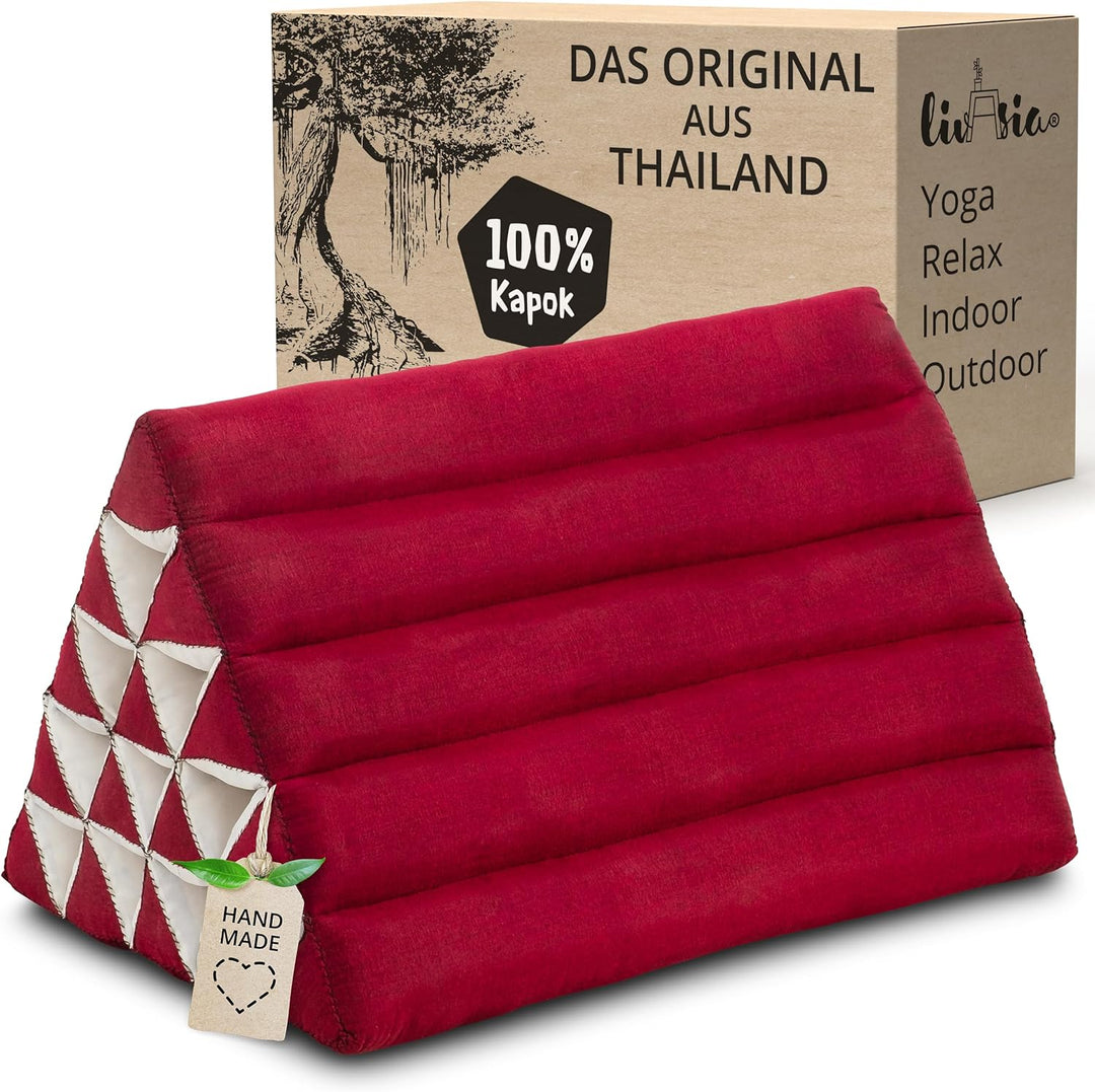 livasia Rückenstützkissen modern einfarbig extrahoch, Dreieckskissen für Garten/Balkon, Keilkissen K