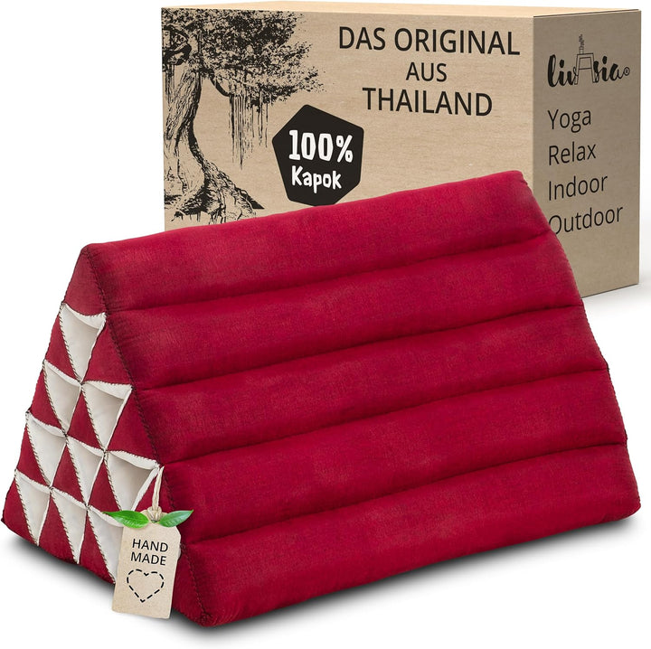 livasia Rückenstützkissen modern einfarbig extrahoch, Dreieckskissen für Garten/Balkon, Keilkissen K