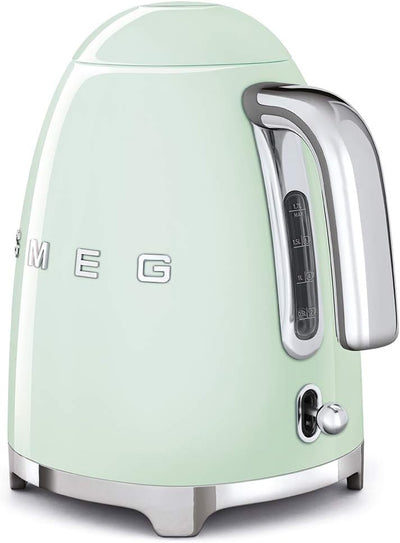 Smeg Elektrischer Wasserkocher KLF03PGEU, Chrom, Edelstahl, 1.7 liters, Pastellgrün 1.7 Liter Pastel