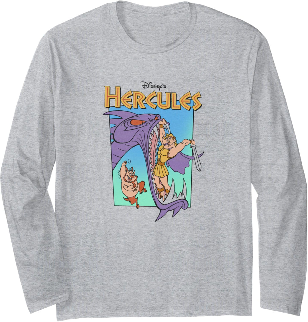 Disney Hercules Hydra Battle Retro Langarmshirt