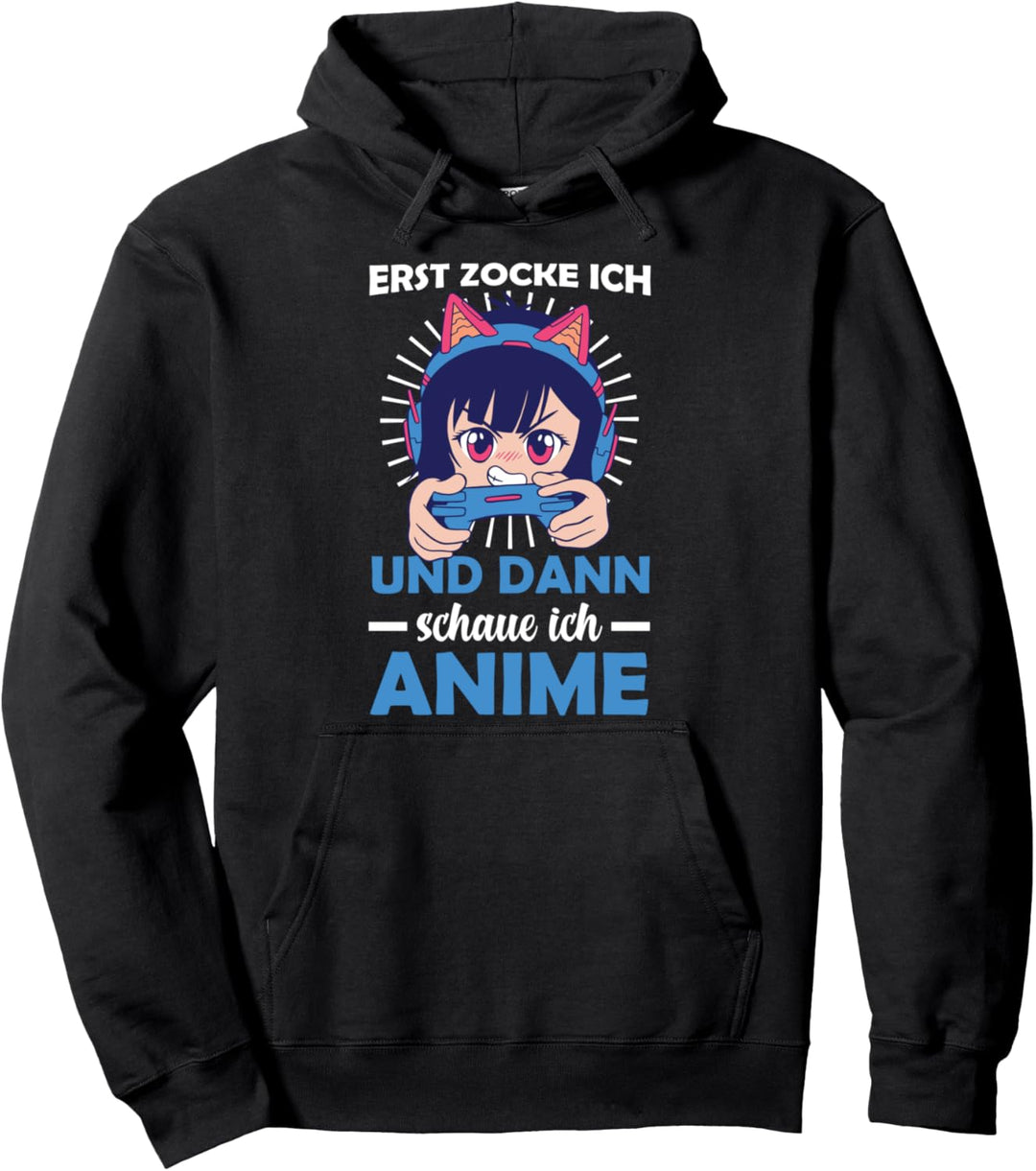 Zocken Japan Zocker Gaming Manga Anime Gamer Pullover Hoodie