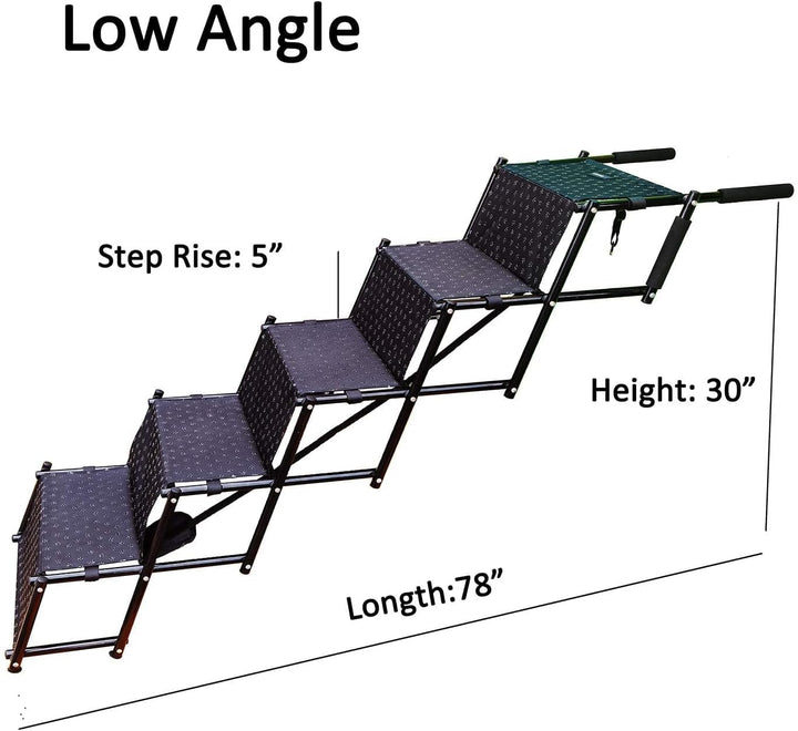 Verbesserte Hundetreppe, Metallrahmen, faltbar, bis 68 kg grosse Hundetreppe, leicht, tragbar, Haust