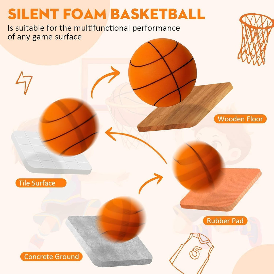 Silent Basketball,2025 Upgraded Version Dribbling Indoor,Lightweight Training Ball für Kinder und Er