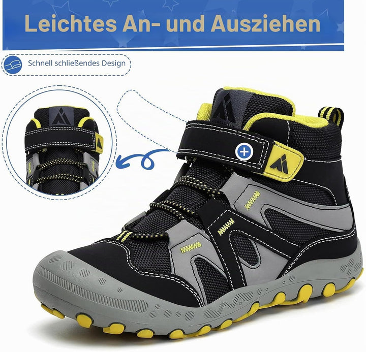 Mishansha Kinder Wanderschuhe rutschfest Trekkingschuhe Jungen Atmungsaktiv Outdoor Walkingschuhe Gr