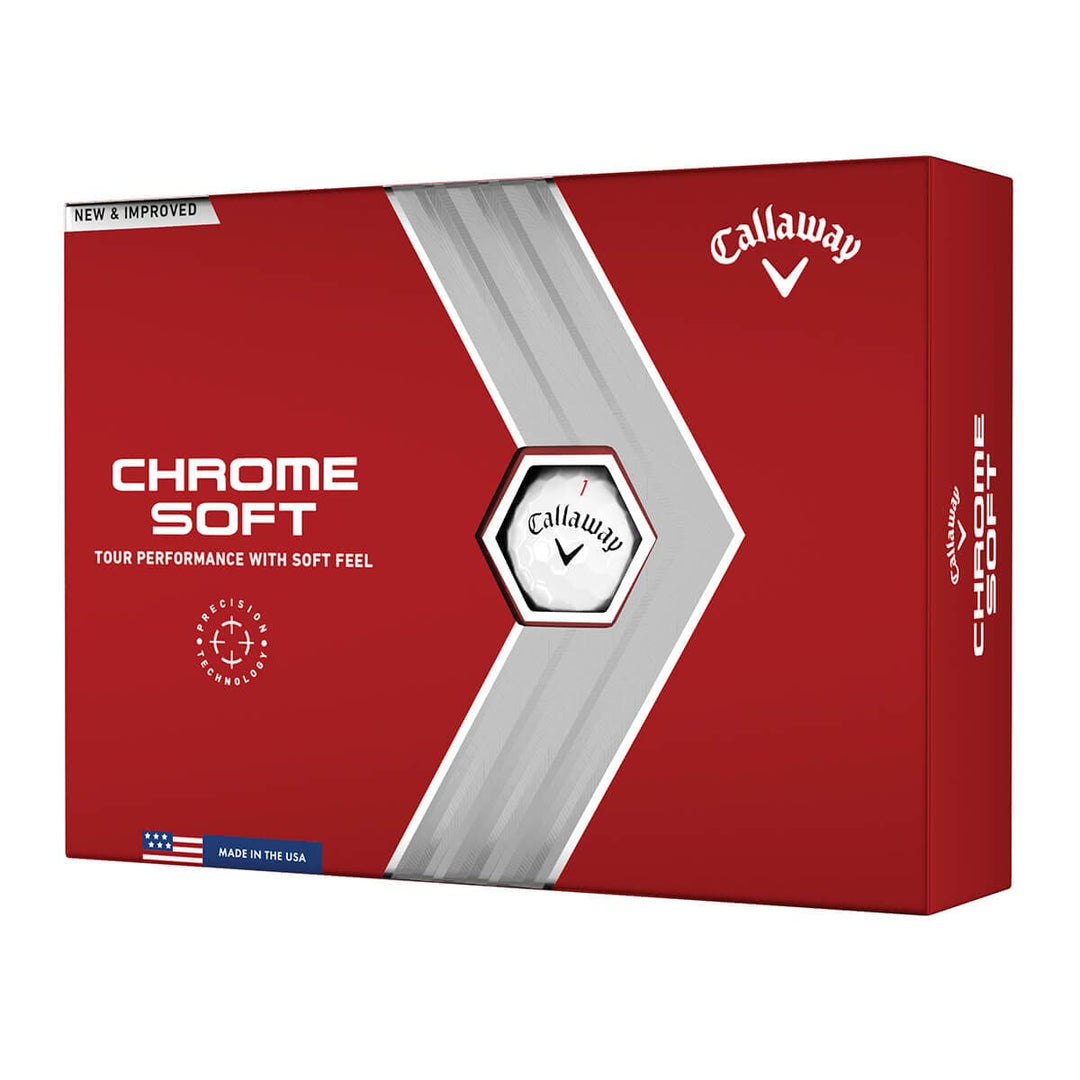 Callaway Golf Chrome Soft Golfbälle (Serie 2022) Weiss, Weiss