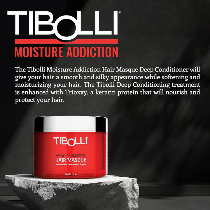 TIBOLLI Moisture Addiction Mask Deep Conditioning Masque (17.6 Fl oz/500g) Traitement hydratant et l