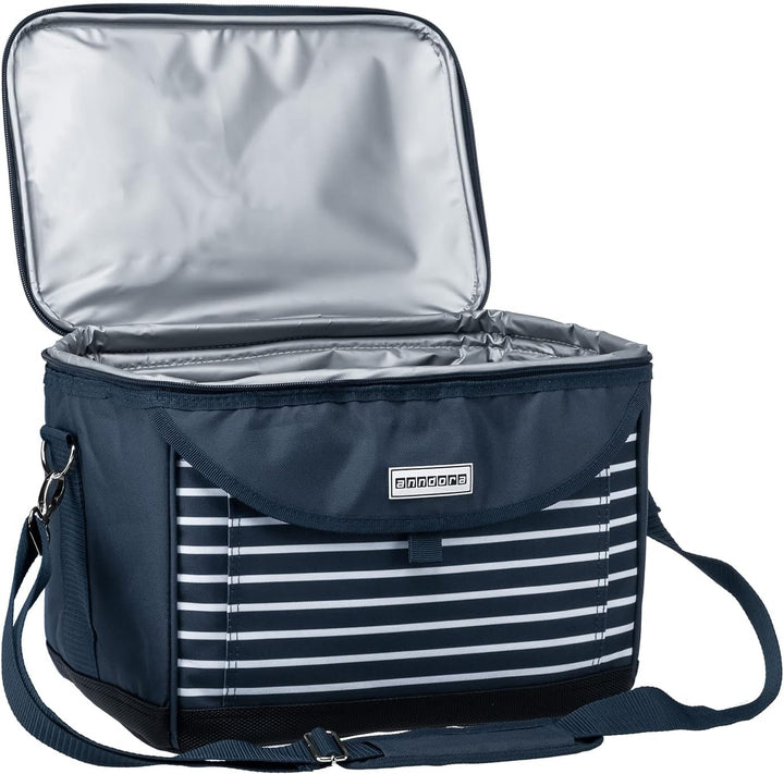 anndora Picknick Kühltasche 22 Liter - Kühltasche mit integriertem Becherhalter - inkl. 2 anndora Kü