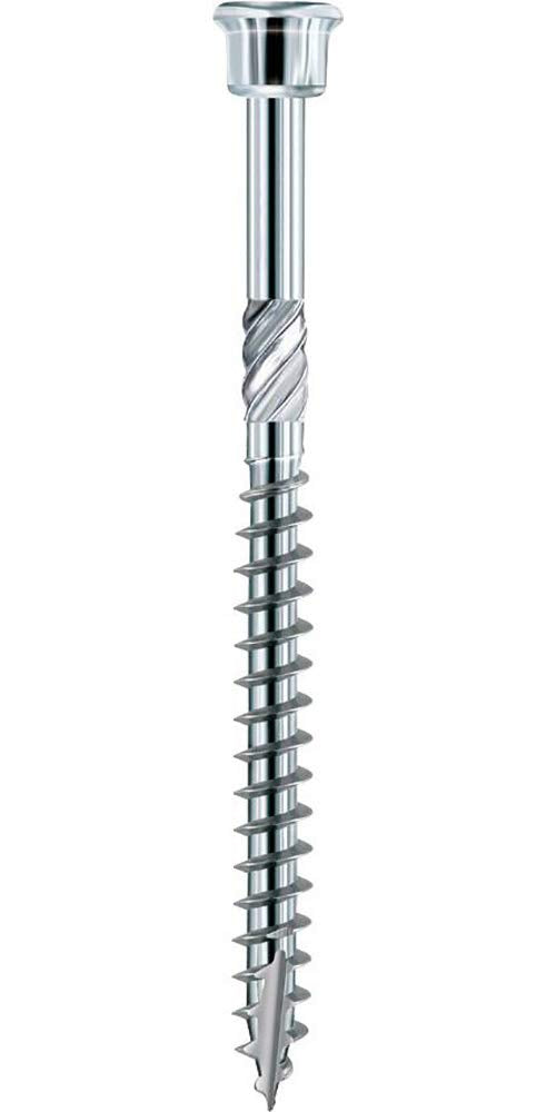 EUROTEC Terrassenschraube Zylinderkopf 4.0x40 TX15 mart.Edelstahl gehärtet mit Zulassung, 500 Stück,