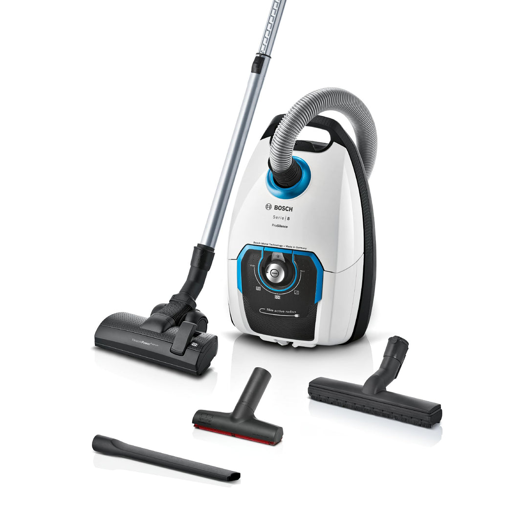 Bosch Staubsauger mit Beutel ProSilence Serie 8 BGB75XSIL, Bodenstaubsauger, ideal für Allergiker, H
