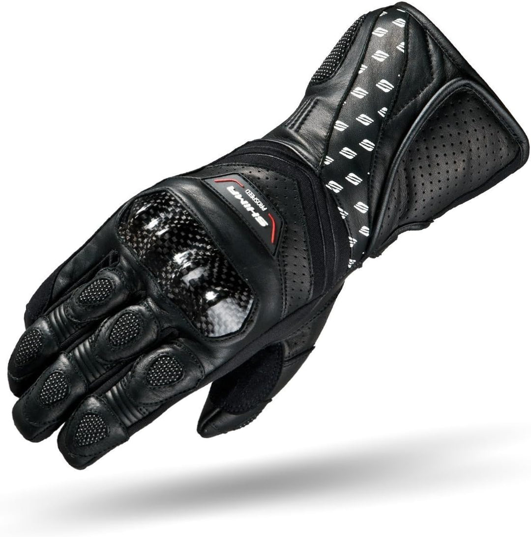 Shima PROSPEED Herren Motorradhandschuhe Superfabric Sport Sommer Leder ( S-XXL, Schwarz ), XL, XL