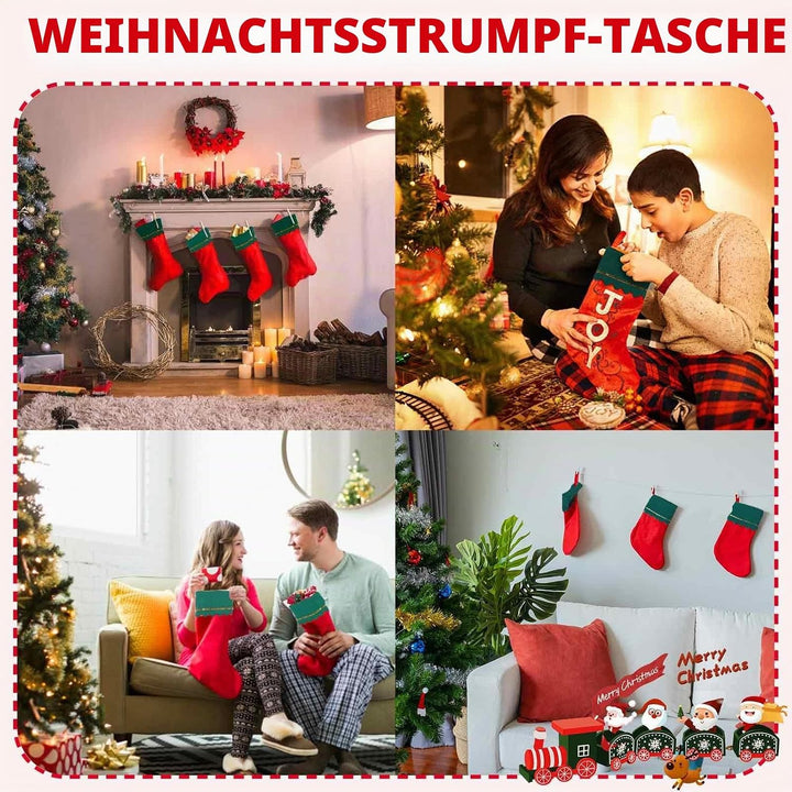 Nikolausstrumpf,Nikolausstiefel Personalisiert,Nikolausstiefel Rot,12 Stück Nikolausstiefel Zum Befü