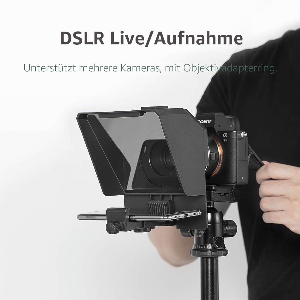 AMBITFUL Teleprompter Kit Portable Inscriber Handy Teleprompter Artefakt Video mit Fernbedienung für