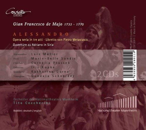 Gian Francesco de Majo: Alessandro nell'Indie [Gesamtaufnahme], Audio-CD