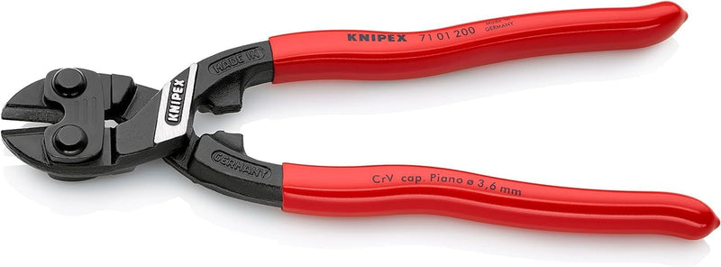 Knipex CoBolt® Kompakt-Bolzenschneider schwarz atramentiert, mit Kunststoff überzogen 200 mm 71 01 2