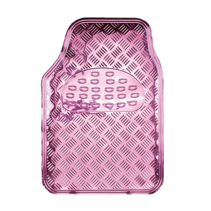 Bottari 29108 Gummifussmatte I Love Chrome aus PVC-Laminat, rutschfeste Oberfläche, 4 Teile, Rosa