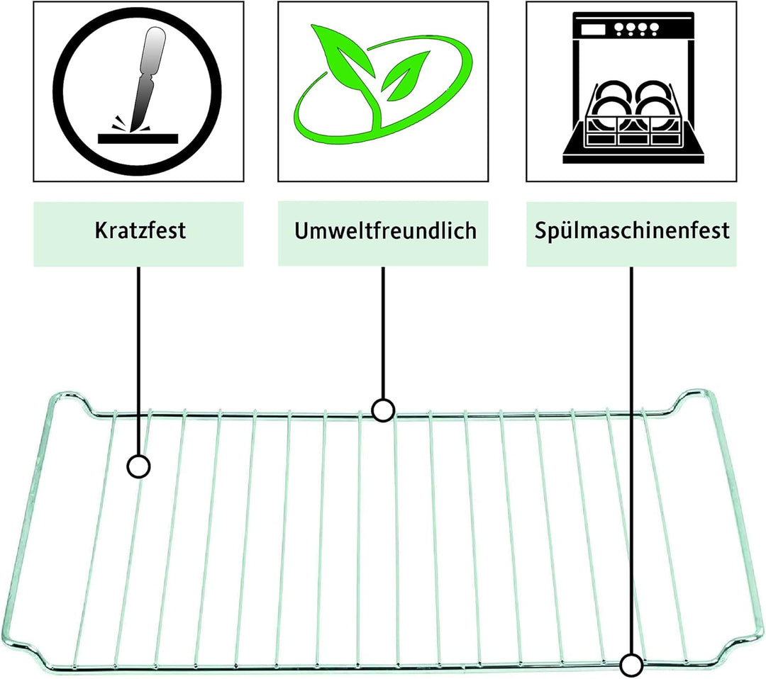 ICQN 465 x 370 x 30 doppelt Set mit Gitter, Passend für Bosch Neff Constructa, 2er Emaillierte Fettp