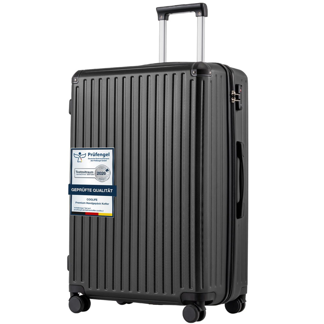 COOLIFE Koffer Trolley-Koffer Hartschalen-Koffer Rollkoffer Reisekoffervon ABS-Material mit TSA-Schl