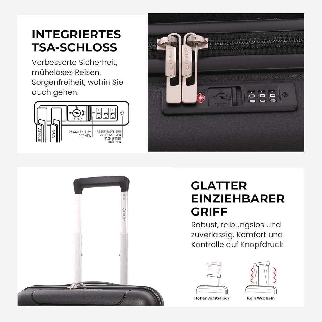Aerolite Erweiterbar 55x40x20cm auf 55x40x23 cm Lufthansa Eurowings Condor Wizz Air Priorität und me